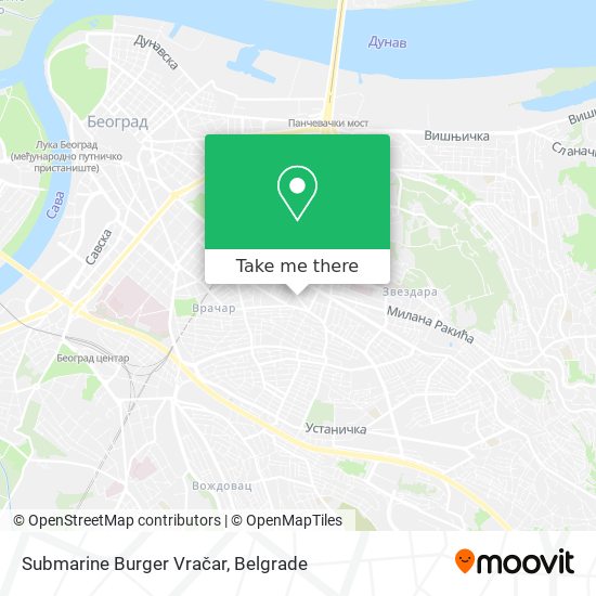 Submarine Burger Vračar map