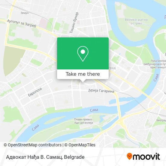Адвокат Нађа В. Самац map