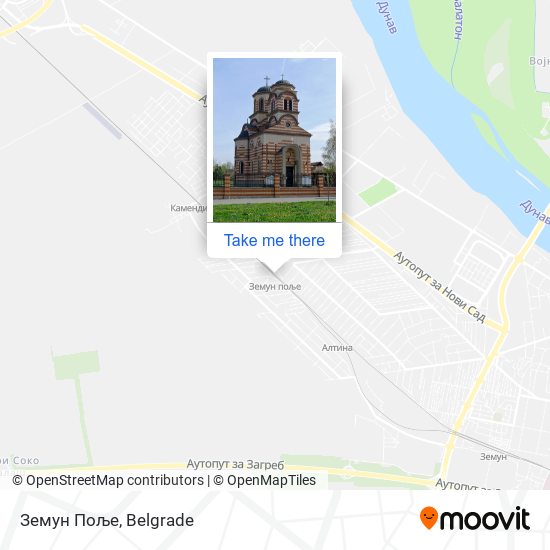 Земун Поље map