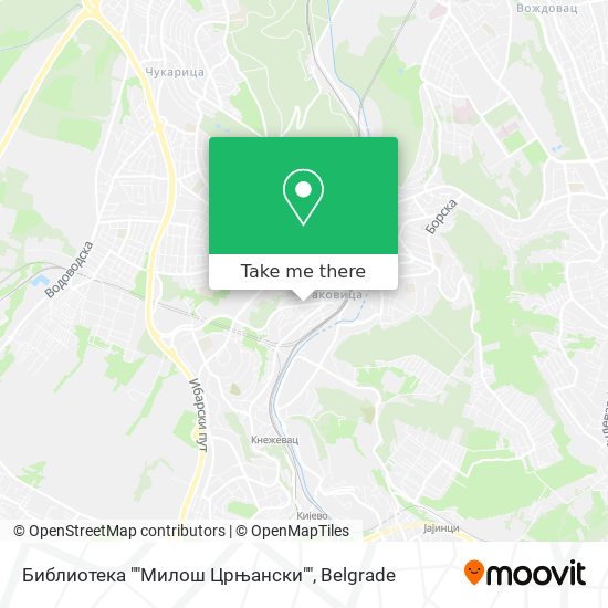 Библиотека ""Милош Црњански"" map