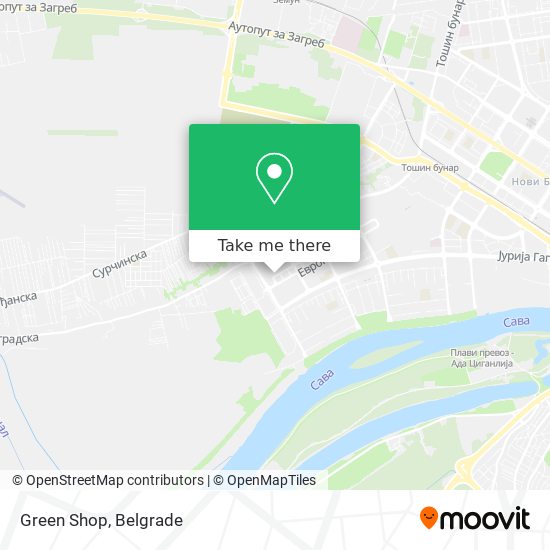 Green Shop map