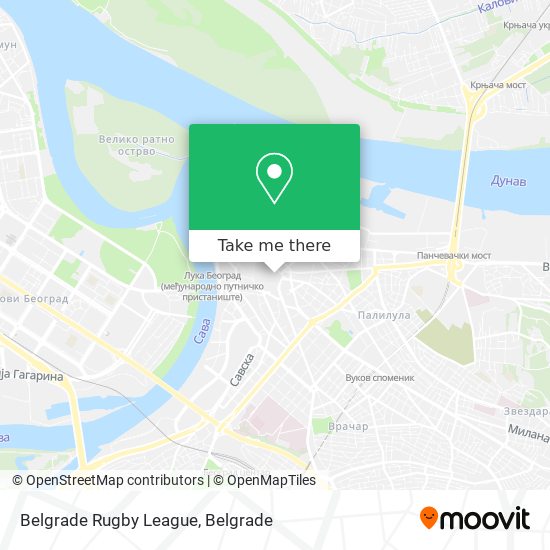 Belgrade Rugby League map