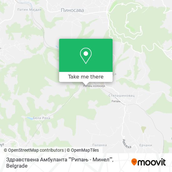 Здравствена Амбуланта ""Рипањ - Минел"" map