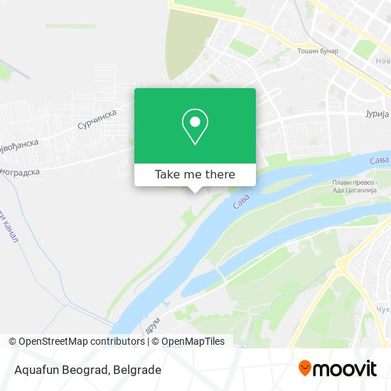 Aquafun Beograd map