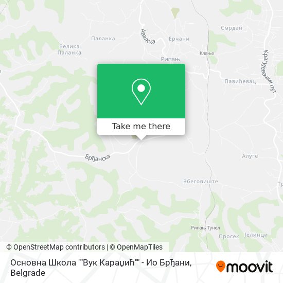 Основна Школа ""Вук Караџић"" - Ио Брђани map