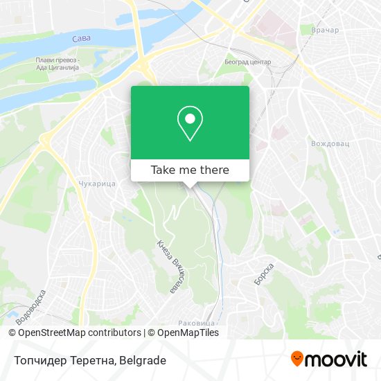 Топчидер Теретна map