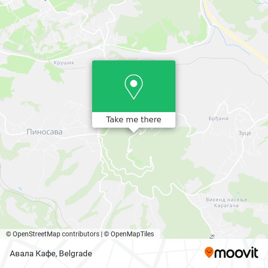 Авала Кафе map