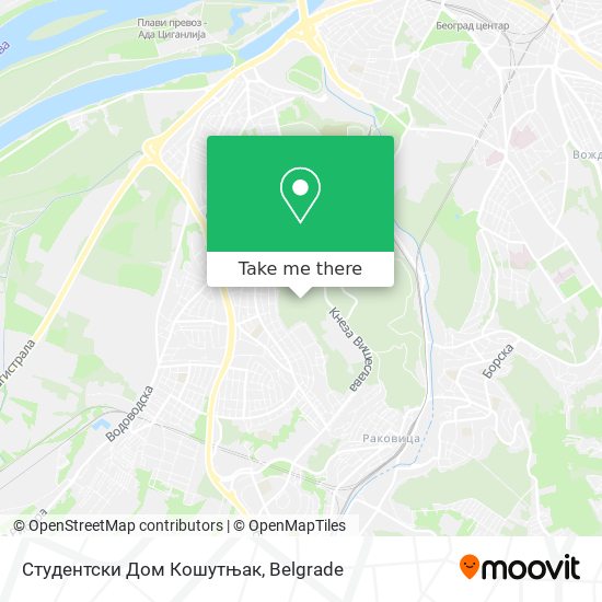 Студентски Дом Кошутњак map