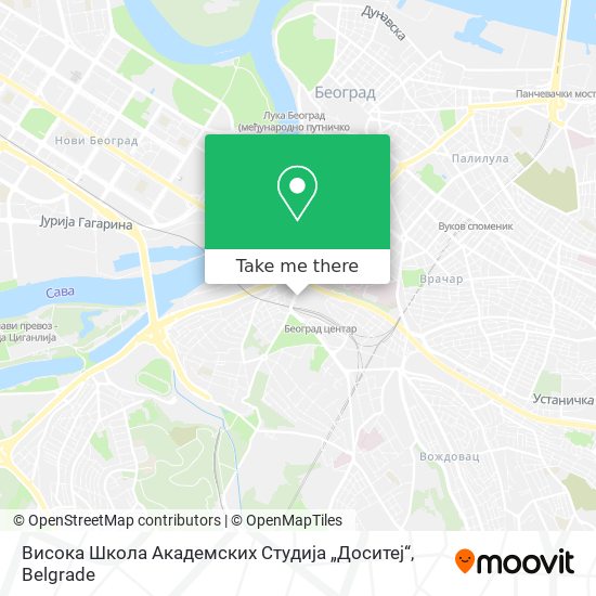 Висока Школа Академских Студија „Доситеј“ map