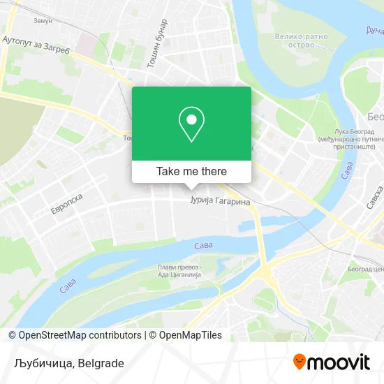 Љубичица map