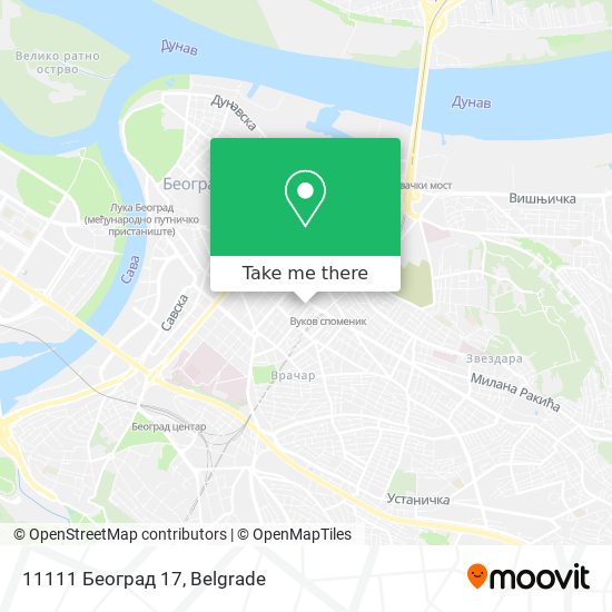 11111 Београд 17 map