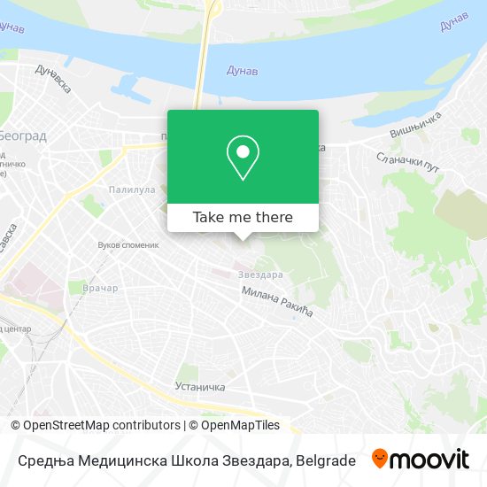 Средња Медицинска Школа Звездара map