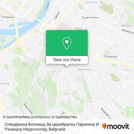 Специјална Болница За Церебралну Парализу И Развојну Неурологију map