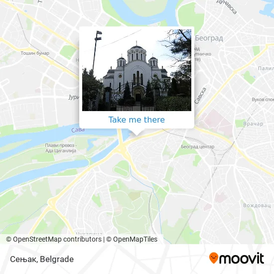 Сењак map