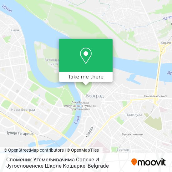 Споменик Утемељивачима Српске И Југословенске Школе Кошарке map