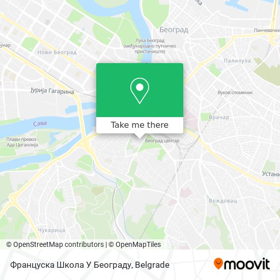 Француска Школа У Београду map