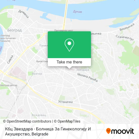 Кбц Звездара - Болница За Гинекологију И Акушерство map