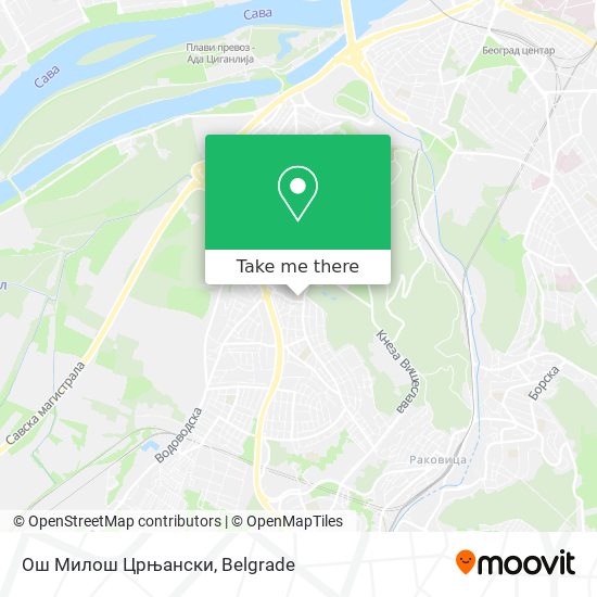 Ош Милош Црњански map