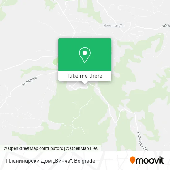 Планинарски Дом „Винча“ map