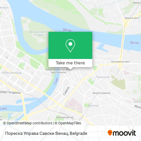 Пореска Управа Савски Венац map