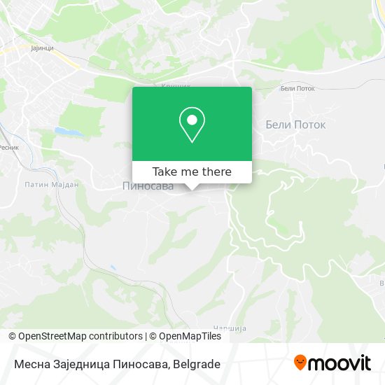 Месна Заједница Пиносава map