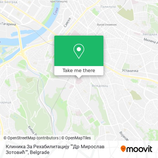 Клиника За Рехабилитацију ""Др Мирослав Зотовић"" map