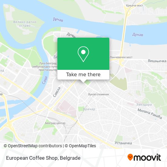 European Coffee Shop map
