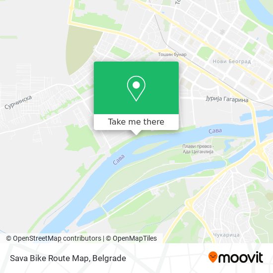 Sava Bike Route Map map