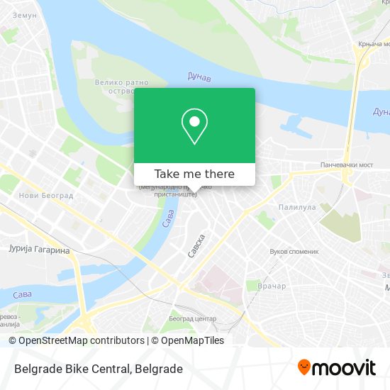 Belgrade Bike Central map