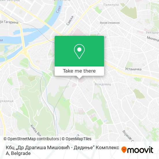 Кбц „Др Драгиша Мишовић - Дедиње“ Комплекс А map