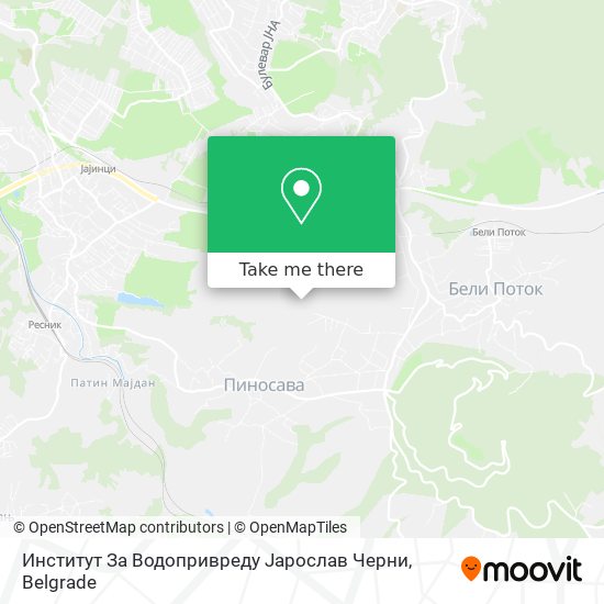 Институт За Водопривреду Јарослав Черни map