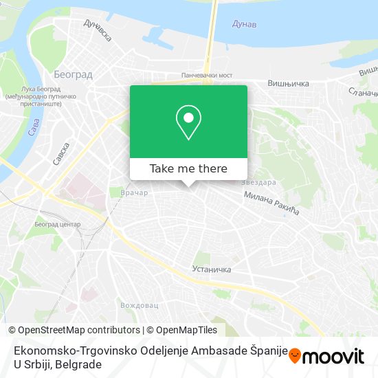 Ekonomsko-Trgovinsko Odeljenje Ambasade Španije U Srbiji map