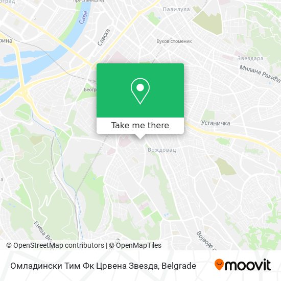 Омладински Тим Фк Црвена Звезда map