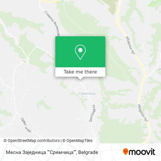 Месна Заједница ""Сремчица"" map