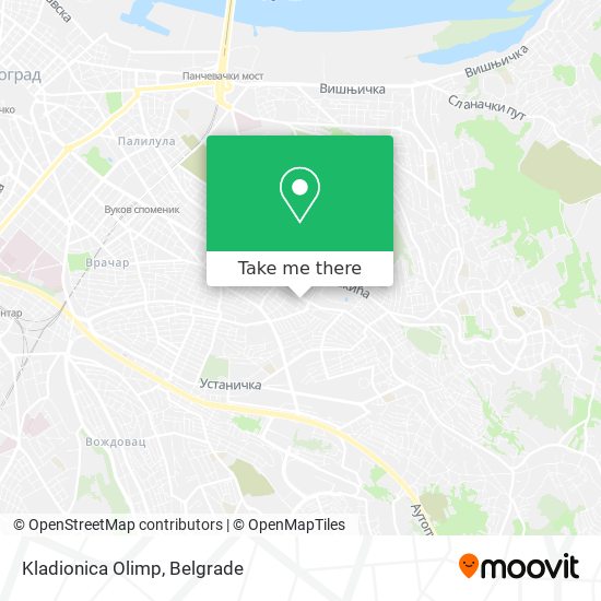 Kladionica Olimp map