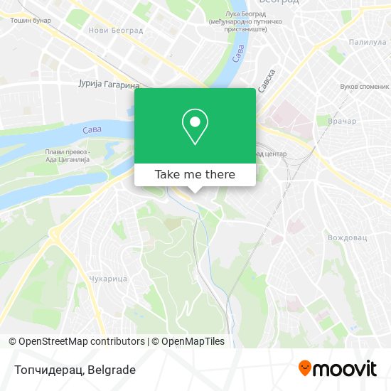 Топчидерац map