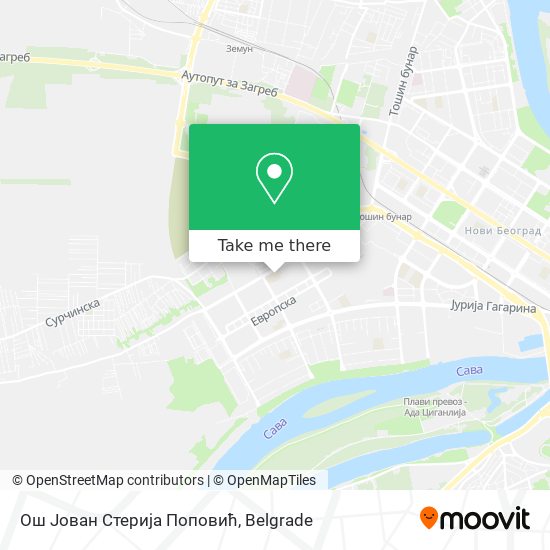 Ош Јован Стерија Поповић map