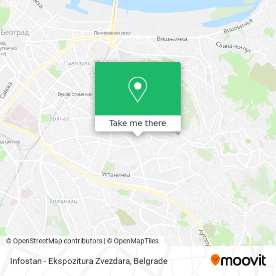 Infostan - Ekspozitura Zvezdara map