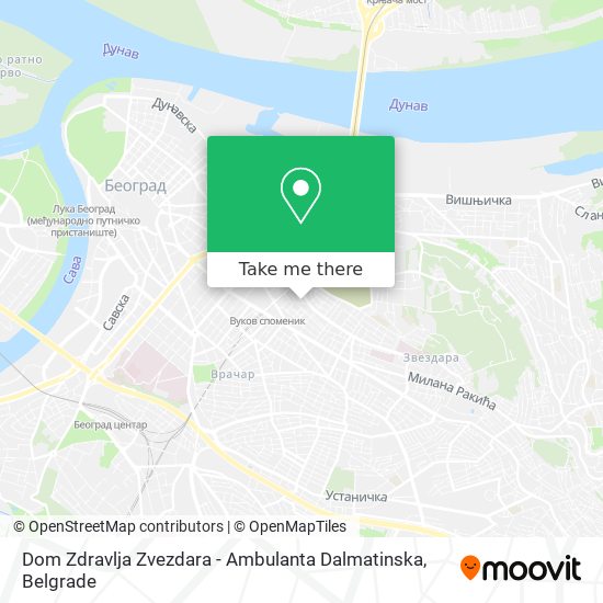 Dom Zdravlja Zvezdara - Ambulanta Dalmatinska map