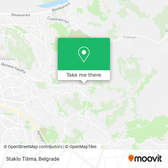 Staklo Tišma map