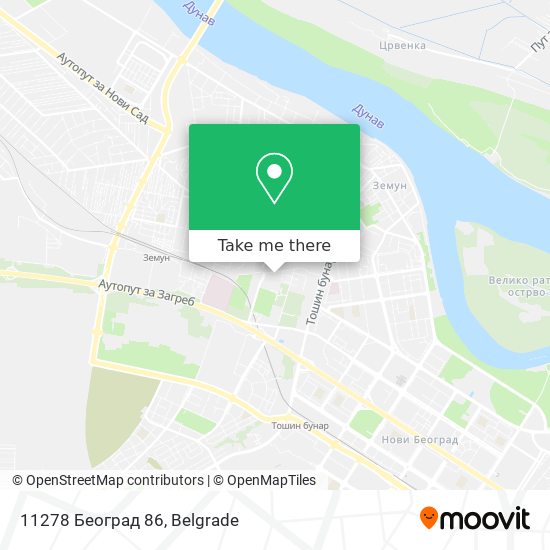 11278 Београд 86 map