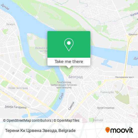 Терени Кк Црвена Звезда map