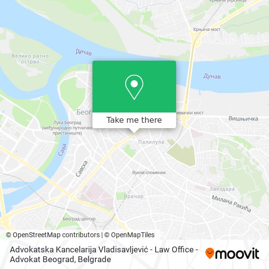 Advokatska Kancelarija Vladisavljević - Law Office - Advokat Beograd map