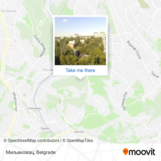 Миљаковац map