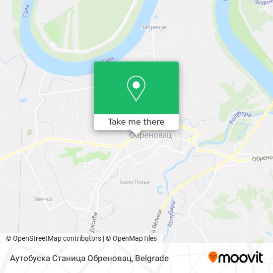 Аутобуска Станица Обреновац map