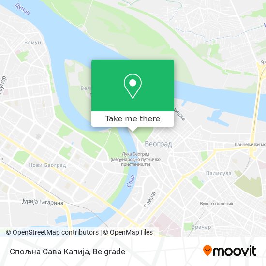 Спољна Сава Капија map