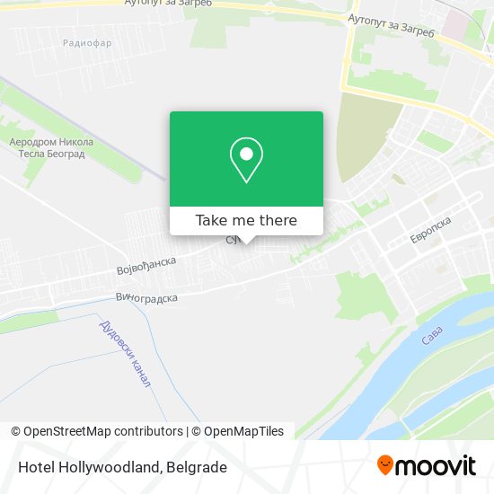 Hotel Hollywoodland map