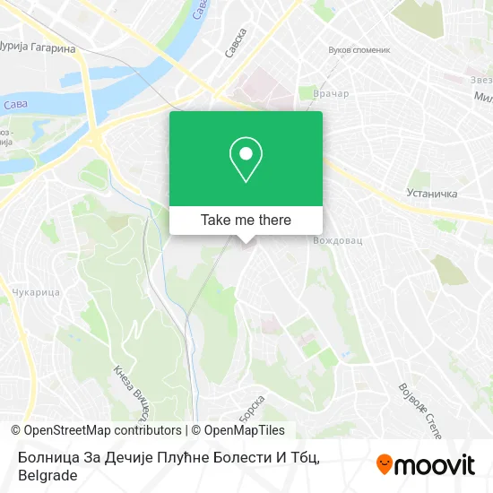 Болница За Дечије Плућне Болести И Тбц map