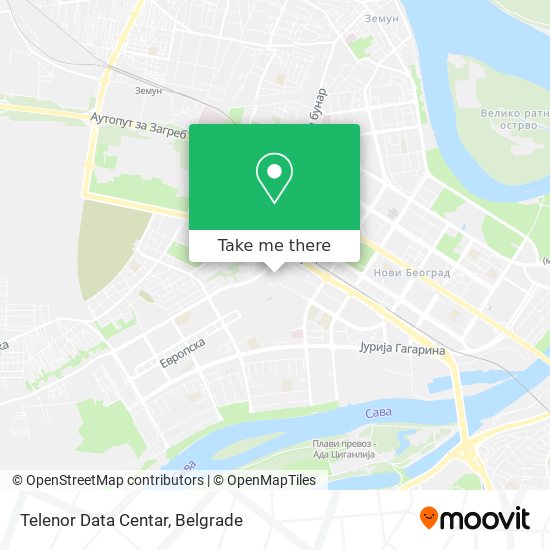 Telenor Data Centar map