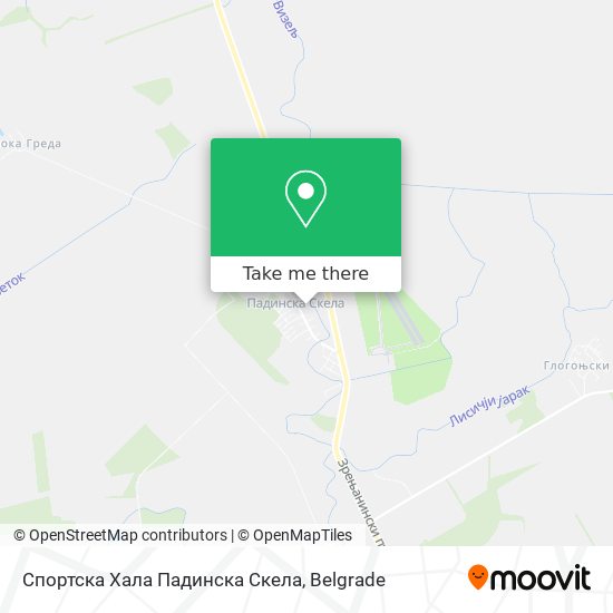 Спортска Хала Падинска Скела map